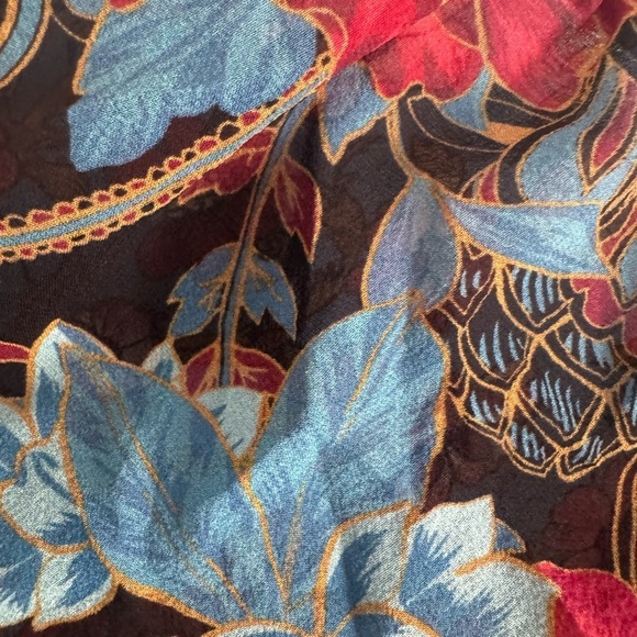 SEE BY CHLOE SILK RUFFLE FLORAL GEORGIA’S GARDEN PRINT DRESS SZ 36 / S / 4 - Picture 5 of 6